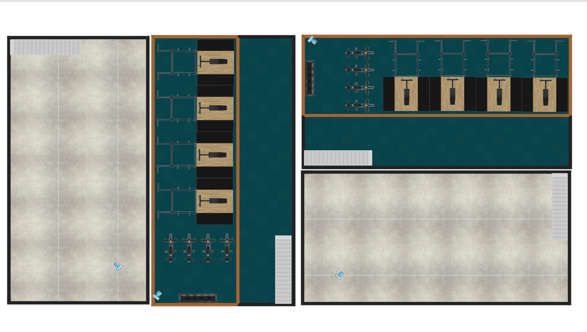 Basement gym example 1100 square foot