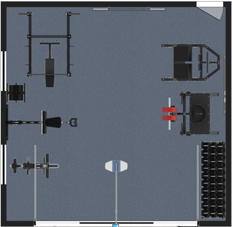 2 Garage gym floor plan