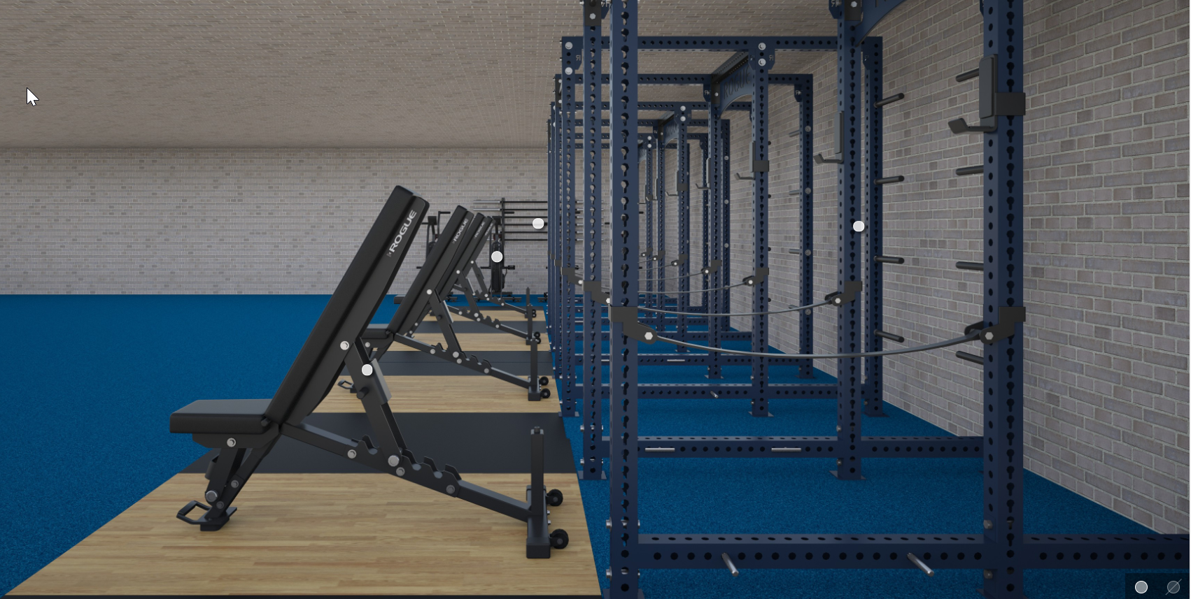 Basement gym idea for 4 people