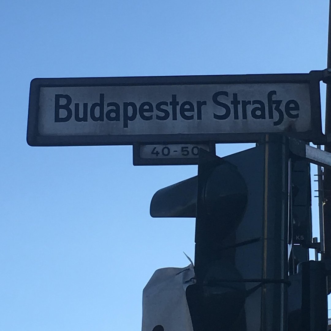 Budapester Strasse Street Sign