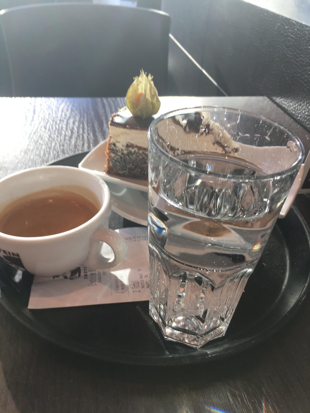 Double Espresso Pear Poppy Tart Vafe Einstein Berlin