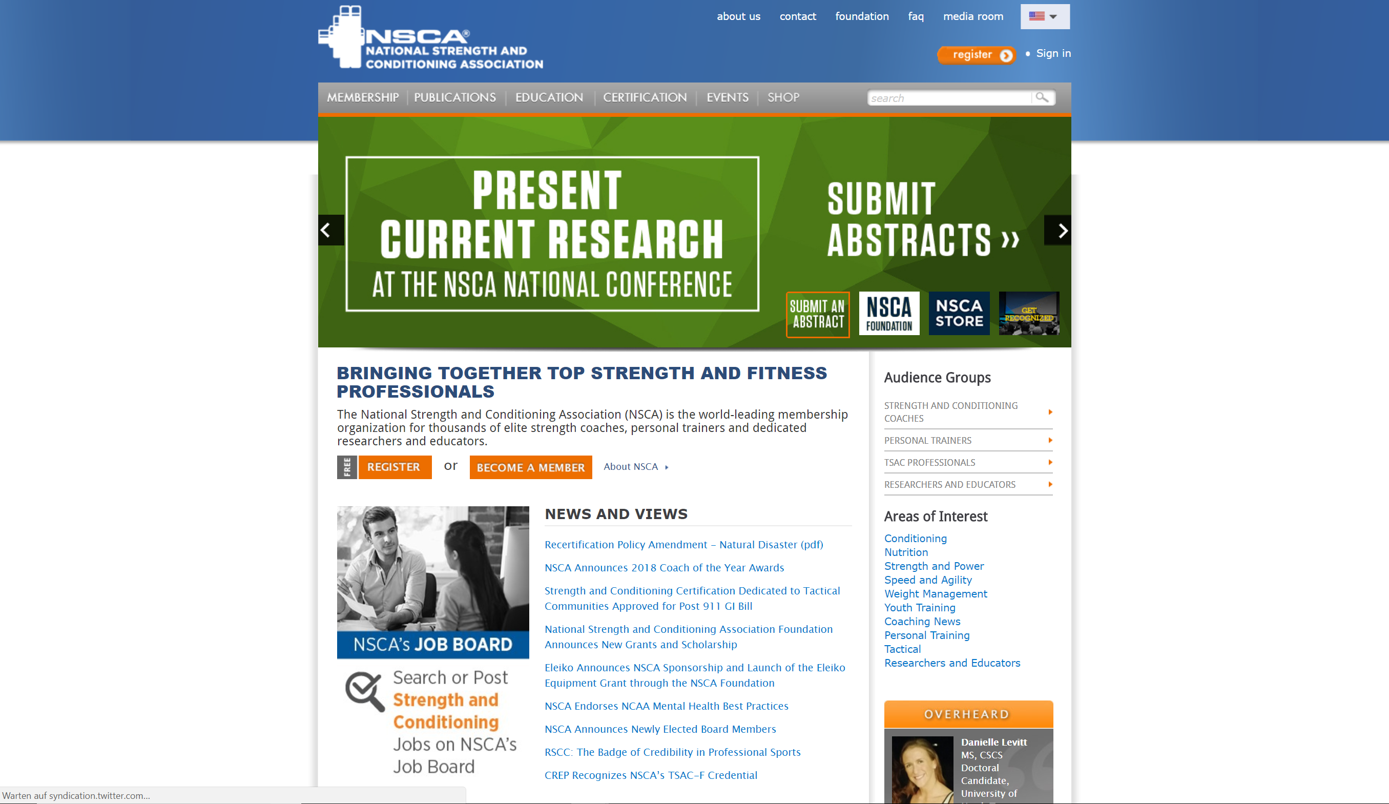 NSCA website