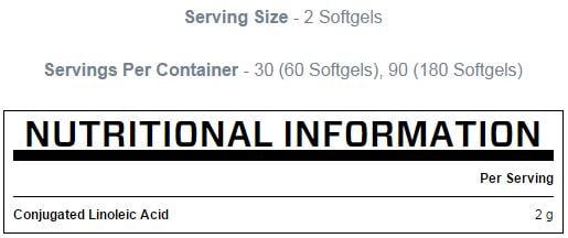 Nutritional Information CLA