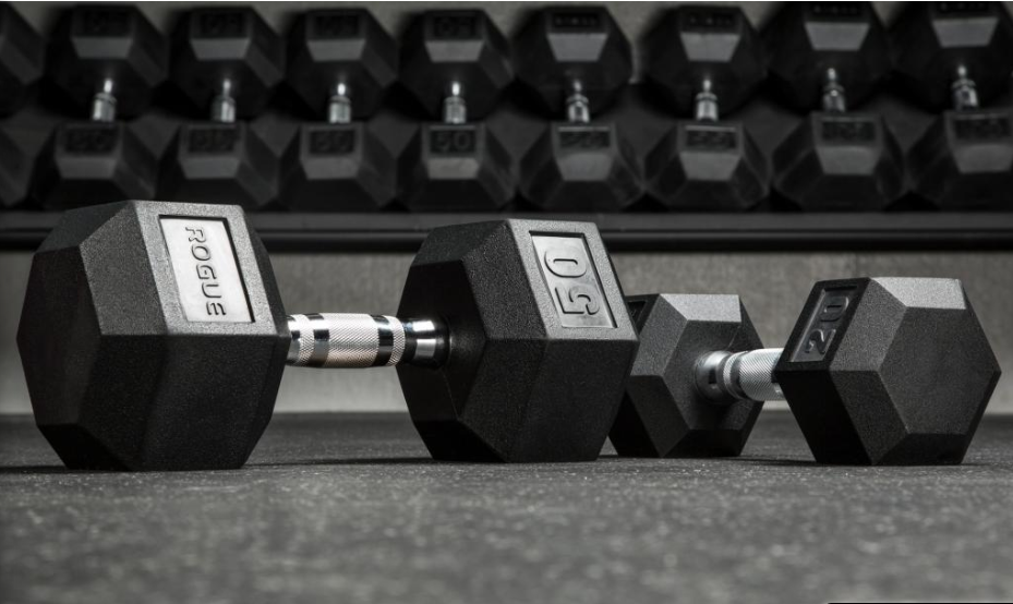 Rogue Rubber Hex dumbbell